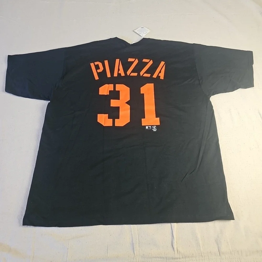 MLB New York Mets Mens XXL Mike Piazza PRO PLAYER 1999 Graphic T-Shirt New W Tag